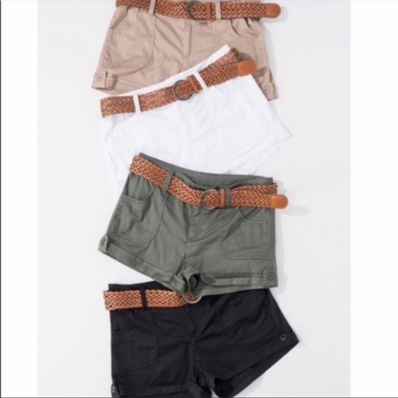 BAILEY- Belted Cotton Shorts - Picture 4 of 6